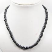 Mens Magnetic Hematite 6x12mm Oval Beads Strands Necklace